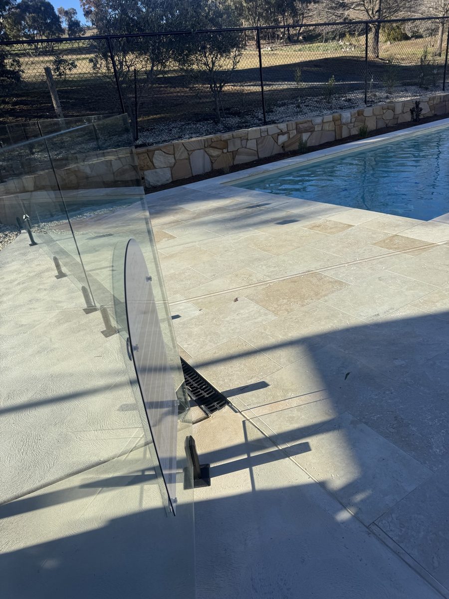 Pool barrier and surround at a Canberra property
